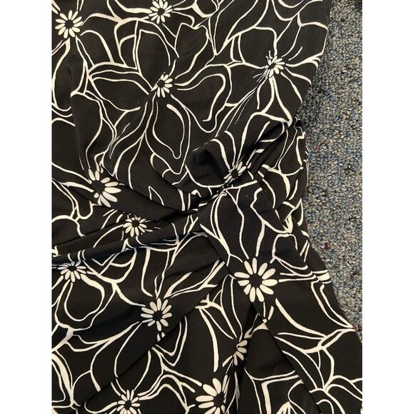 NWT Miraclesuit x Talbots Bathing Suit One Piece One Shoulder Black White 8 New - Picture 2 of 6